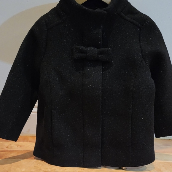 Crewcuts Sparkling Black Pea Coat - Picture 5 of 7